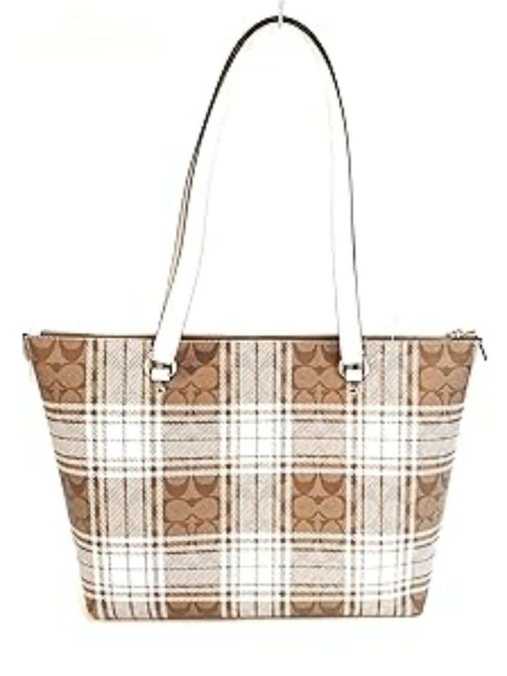 196 NWT - Coach Women's Gallery Tote in Signature Canvas (Hunting Fishing Plaid